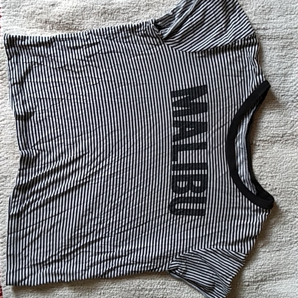 Striped Juniors Malibu Crop Top